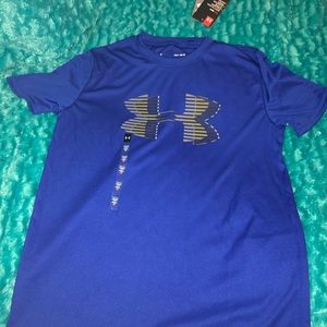 Boys under armour royal shirt